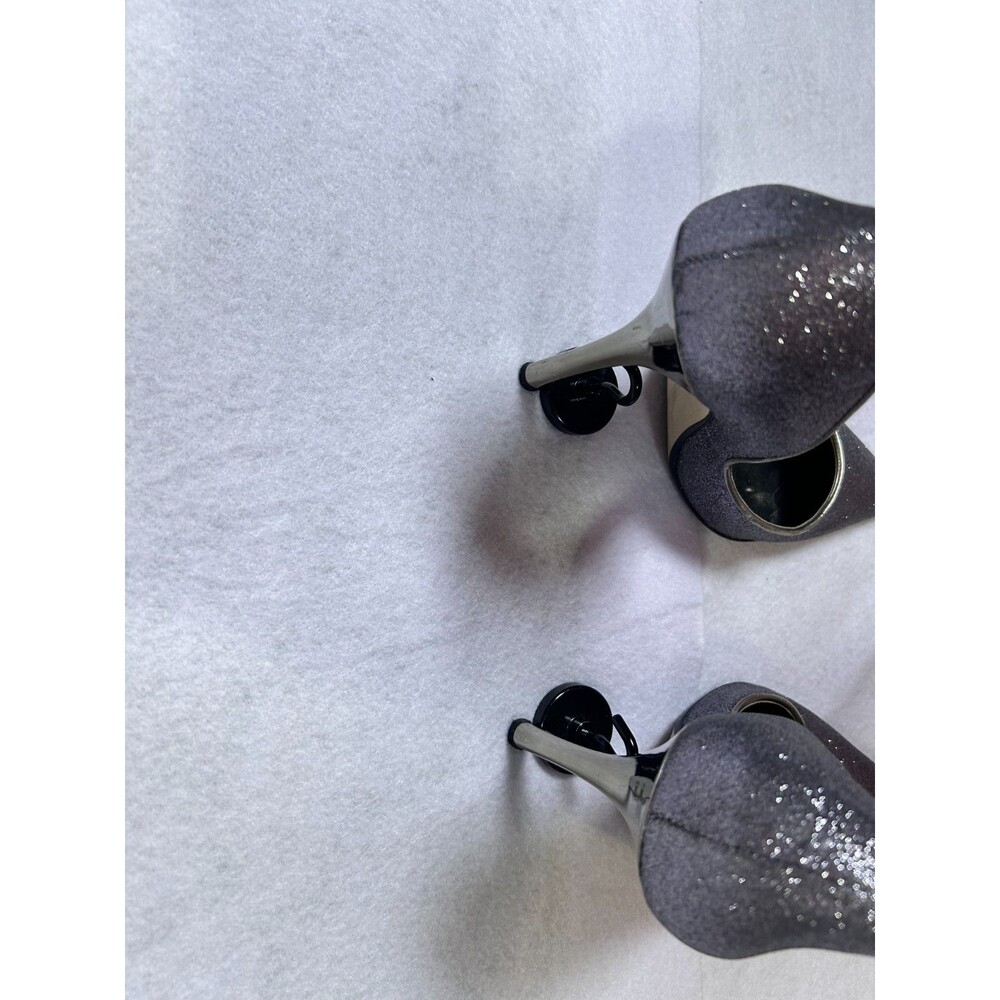 Guess Women’s Size 9M Glitter Pointed Toe Stiletto Pumps Silver Gray Heels - Picture 8 of 10